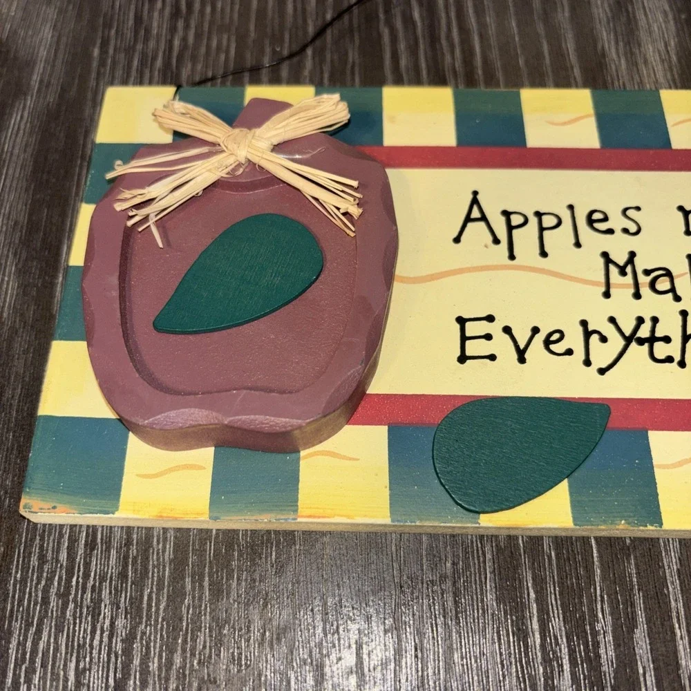 Sugar‎ and Spice Wall Plague Multicolor 10x5 Apple